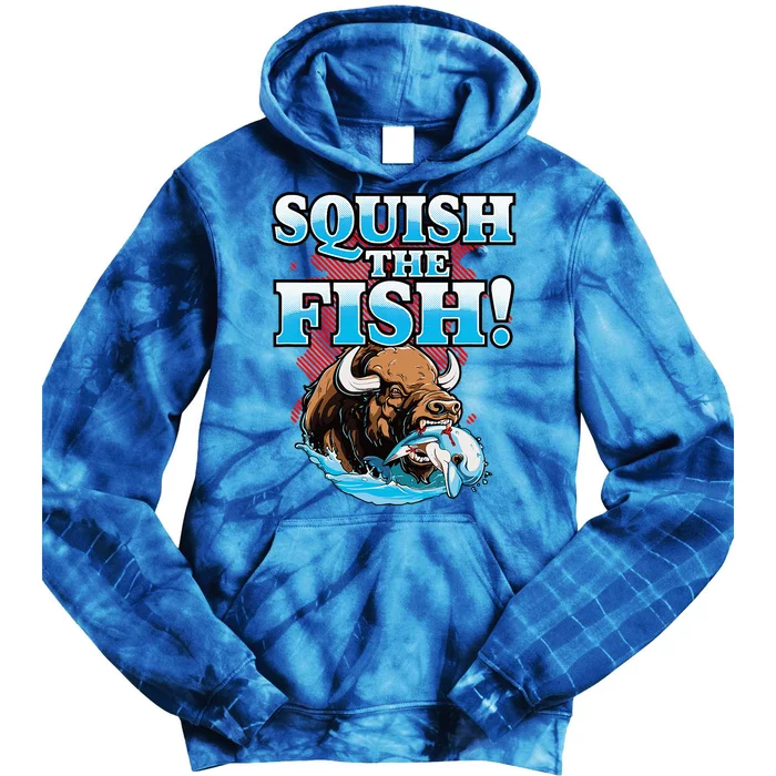 SQUISH THE FISH bison eating dolphin food chain fantasy Tie Dye Hoodie