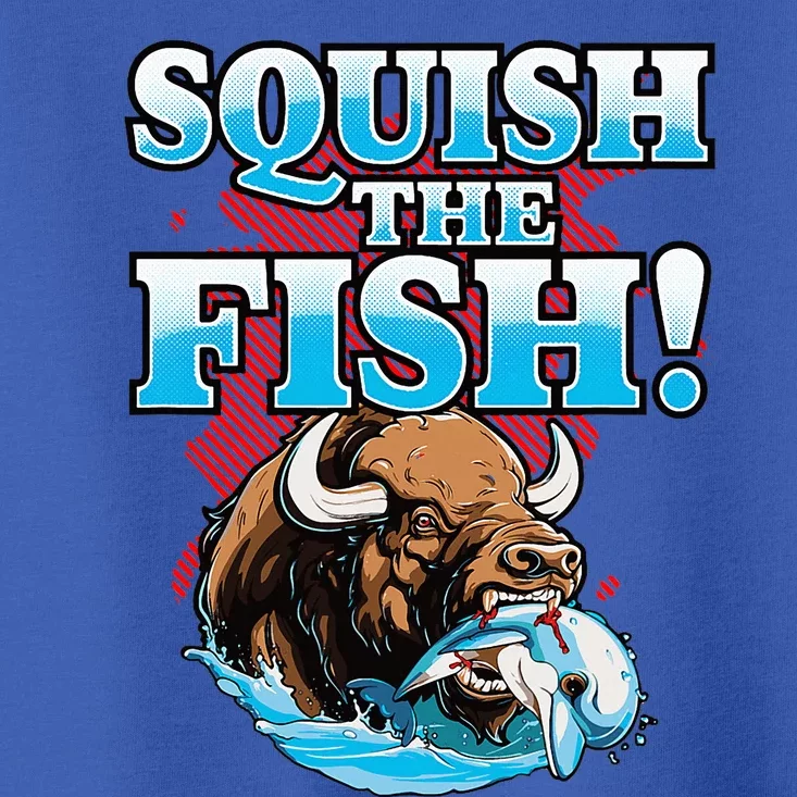 SQUISH THE FISH bison eating dolphin food chain fantasy Toddler T-Shirt