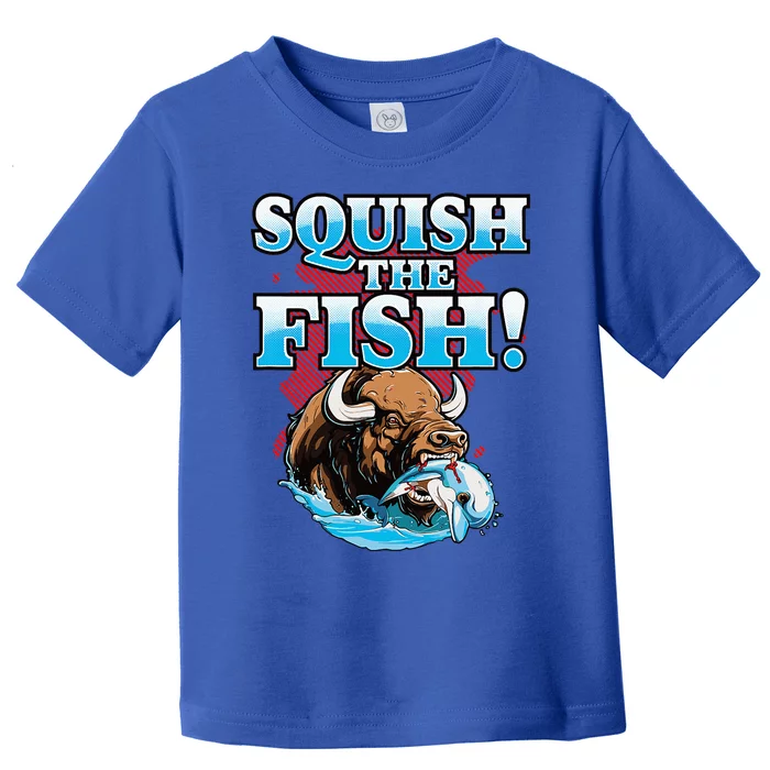 SQUISH THE FISH bison eating dolphin food chain fantasy Toddler T-Shirt