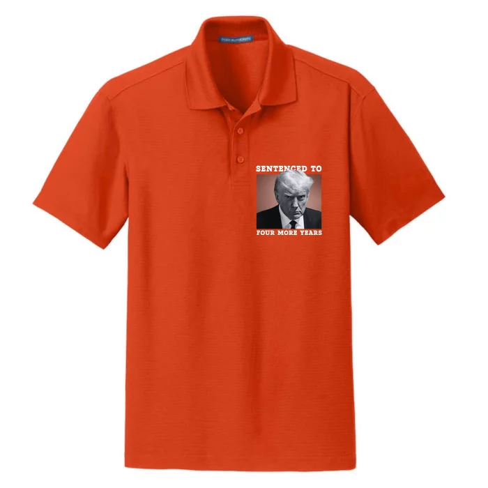 Sentenced To Four More Years Funny Mugshot President Dry Zone Grid Performance Polo