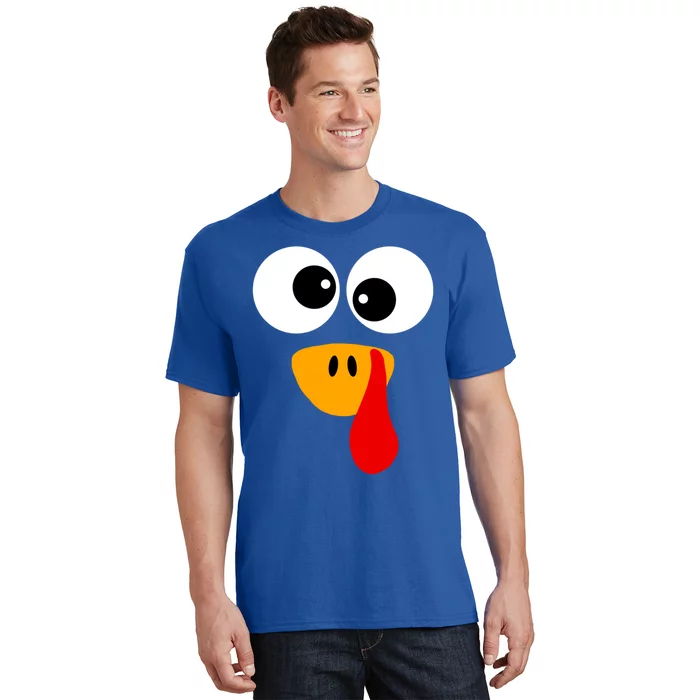 Silly Turkey Face Thanksgiving N Funny Gift T-Shirt