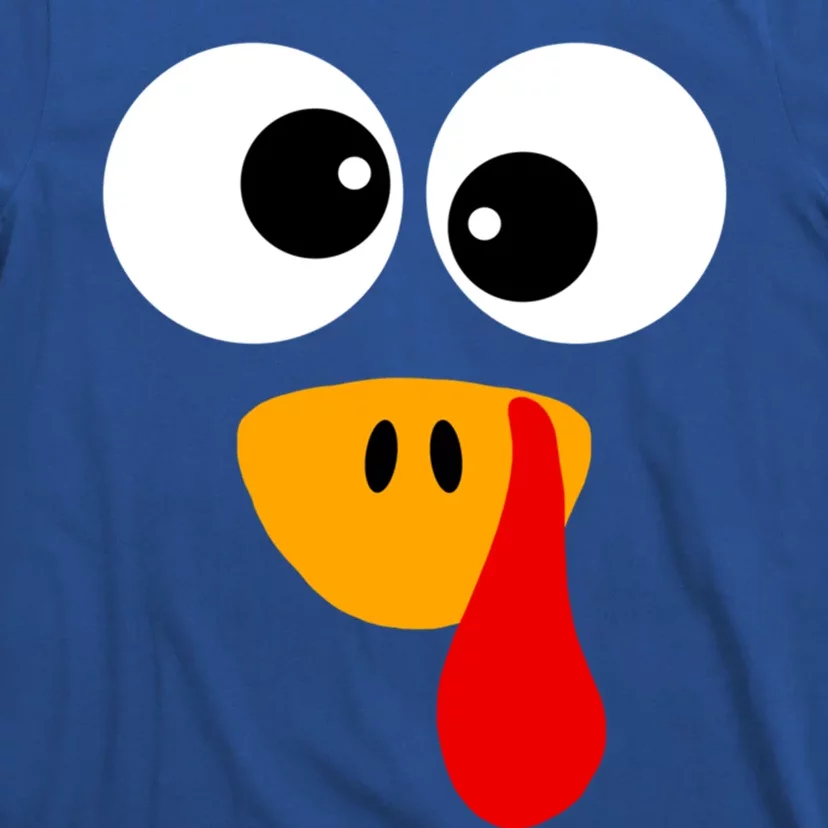 Silly Turkey Face Thanksgiving N Funny Gift T-Shirt