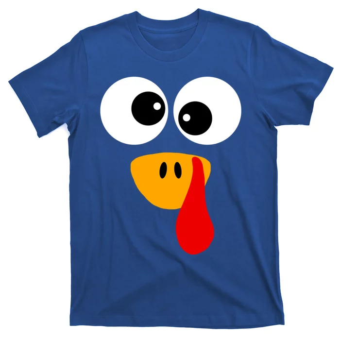 Silly Turkey Face Thanksgiving N Funny Gift T-Shirt