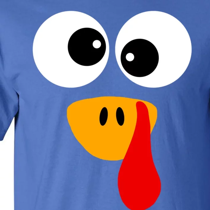 Silly Turkey Face Thanksgiving N Funny Gift Tall T-Shirt