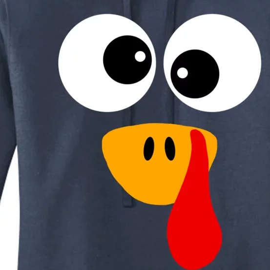 Silly Turkey Face Thanksgiving N Funny Gift Women's Pullover Hoodie