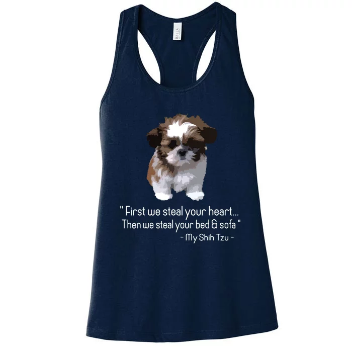 Shih Tzu Funny Women's Racerback Tank