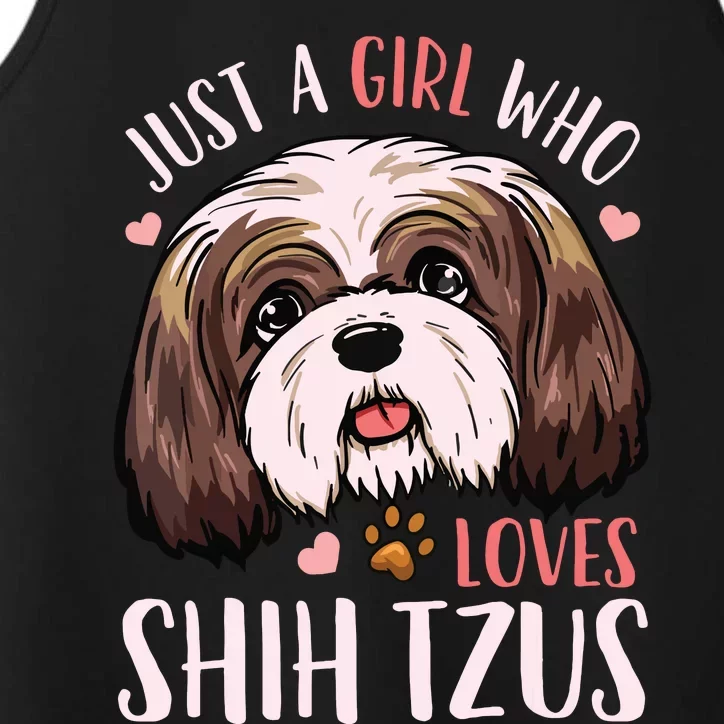 Shih Tzu Funny Performance Tank