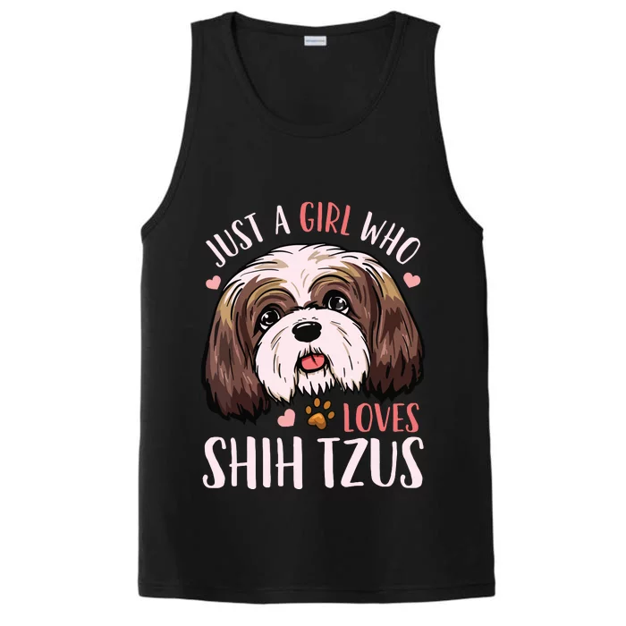 Shih Tzu Funny Performance Tank