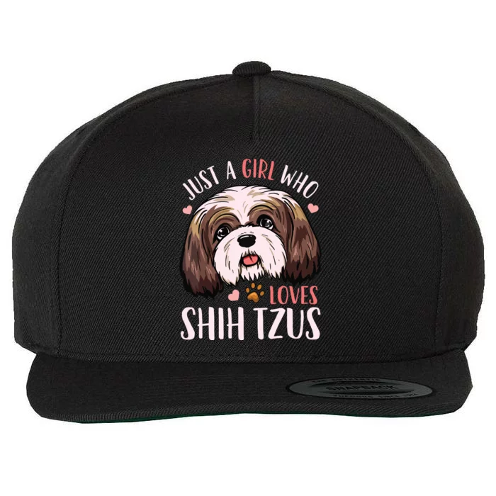 Shih Tzu Funny Wool Snapback Cap