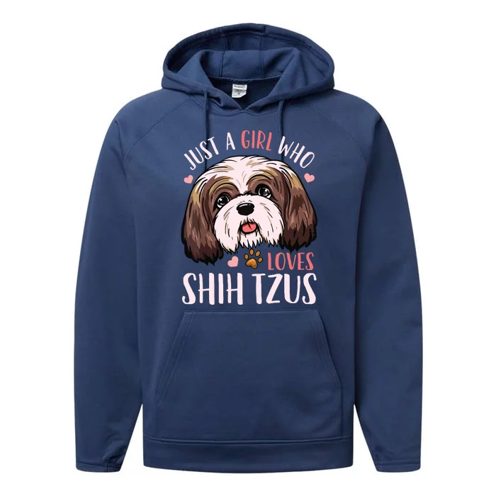 Shih Tzu Funny Performance Fleece Hoodie