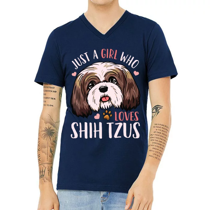 Shih Tzu Funny V-Neck T-Shirt