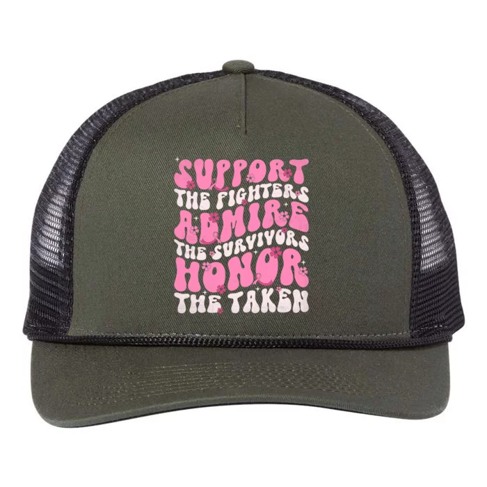 Support The Fighters Admire The Survivors Honor The Taken Retro Rope Trucker Hat Cap