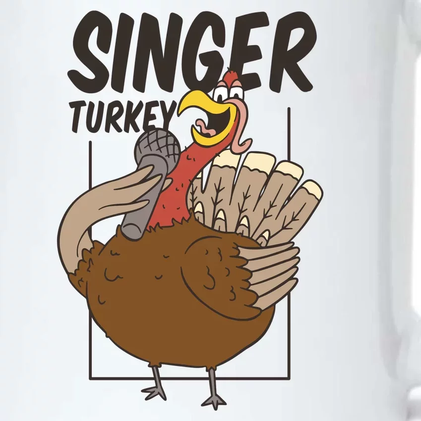 Singer Turkey Funny Thanksgiving Black Color Changing Mug