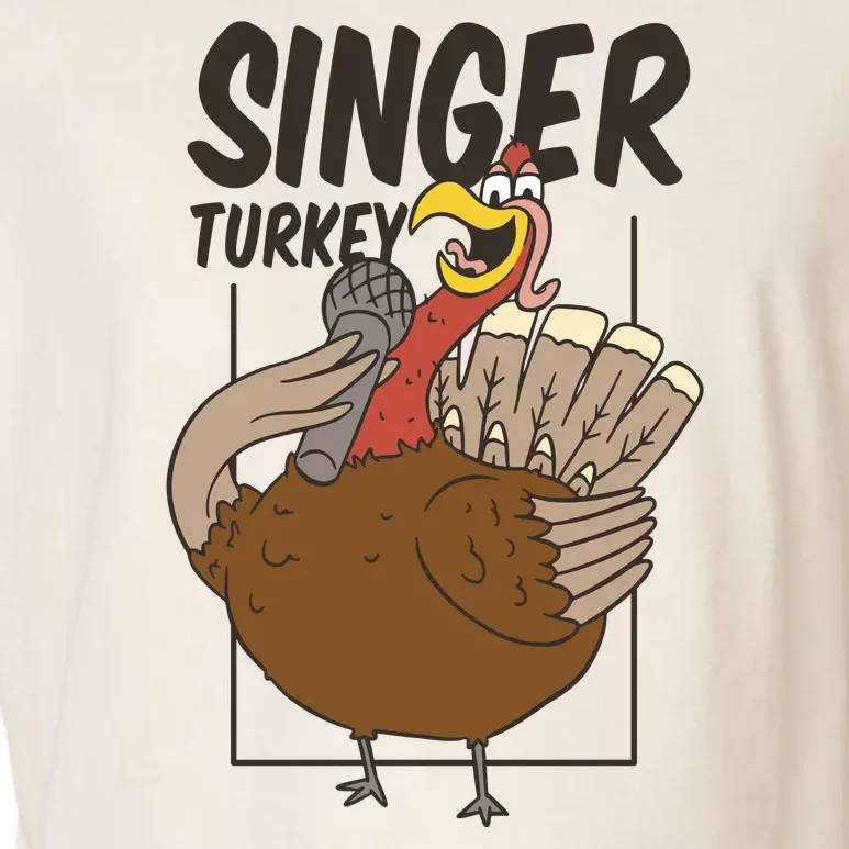 Singer Turkey Funny Thanksgiving Garment-Dyed Women's Muscle Tee