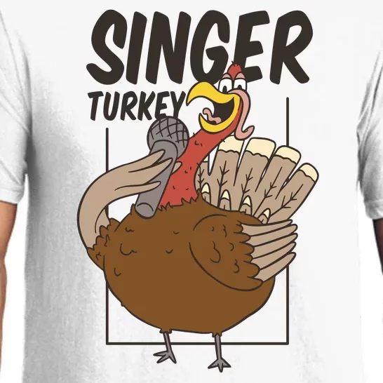 Singer Turkey Funny Thanksgiving Pajama Set