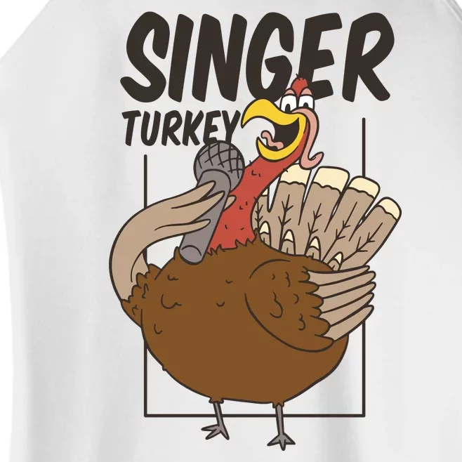 Singer Turkey Funny Thanksgiving Women’s Perfect Tri Rocker Tank