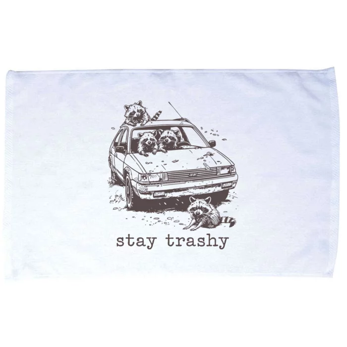 Stay Trashy Funny Trash Panda Meme Microfiber Hand Towel