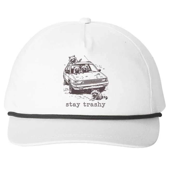 Stay Trashy Funny Trash Panda Meme Snapback Five-Panel Rope Hat