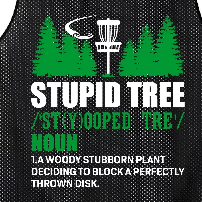 Stupid Tree Funny Disk Golf Definition Golfing Mesh Reversible Basketball Jersey Tank