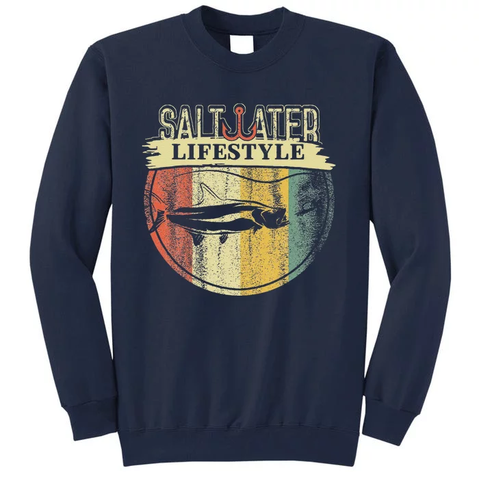 Saltwater Tarpon Fishing Sport Game Fish Lover Fisherman Tall Sweatshirt