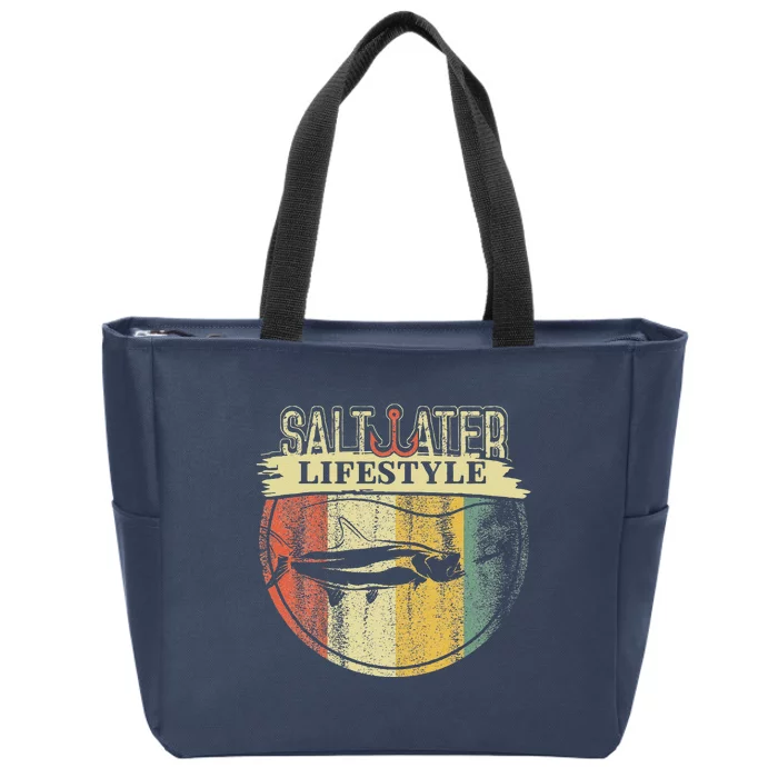 Saltwater Tarpon Fishing Sport Game Fish Lover Fisherman Zip Tote Bag