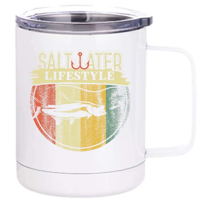 Saltwater Tarpon Fishing Sport Game Fish Lover Fisherman Front & Back 12oz Stainless Steel Tumbler Cup