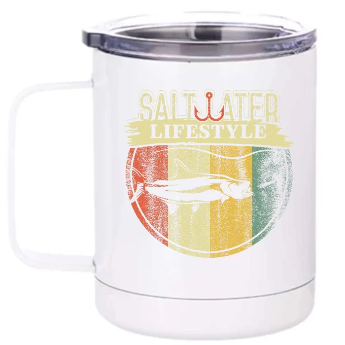 Saltwater Tarpon Fishing Sport Game Fish Lover Fisherman Front & Back 12oz Stainless Steel Tumbler Cup