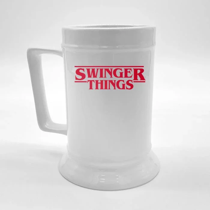 Swinger Things Funny Swingers Front & Back Beer Stein