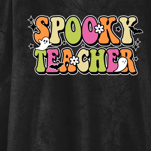 Spooky Teacher Festive Halloween Cute Hooded Wearable Blanket