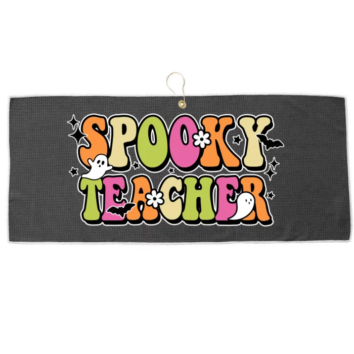 Spooky Teacher Festive Halloween Cute Large Microfiber Waffle Golf Towel