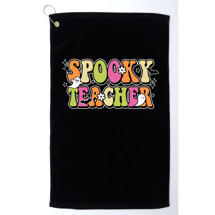 Spooky Teacher Festive Halloween Cute Platinum Collection Golf Towel