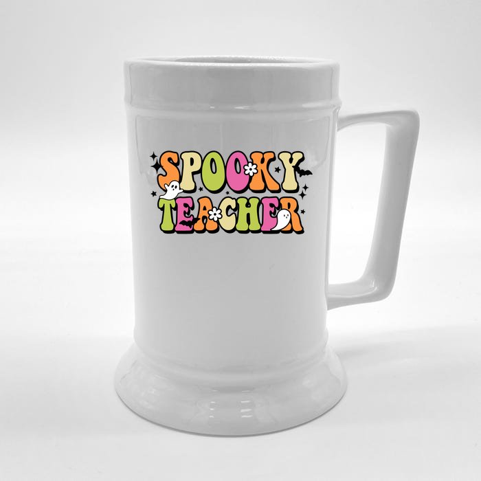 Spooky Teacher Festive Halloween Cute Front & Back Beer Stein