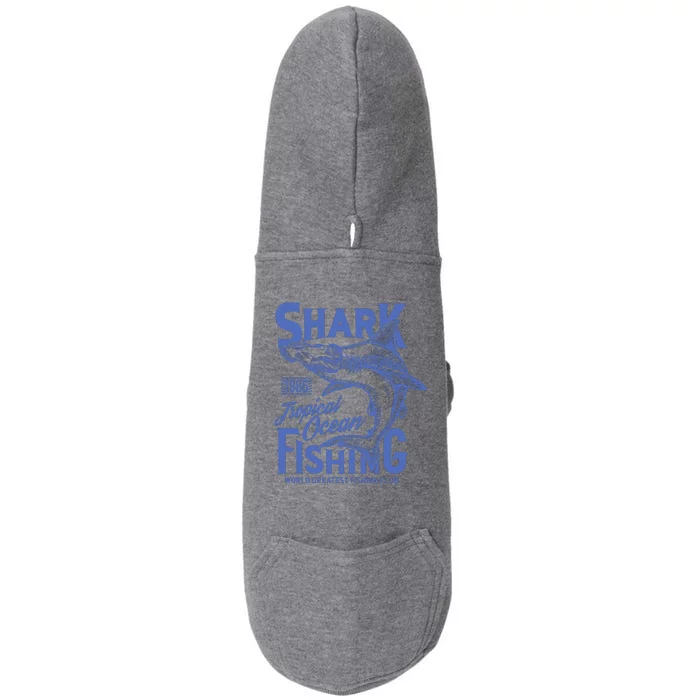 Shark Tropical Fishing World Greatest Fishing Club Doggie 3-End Fleece Hoodie