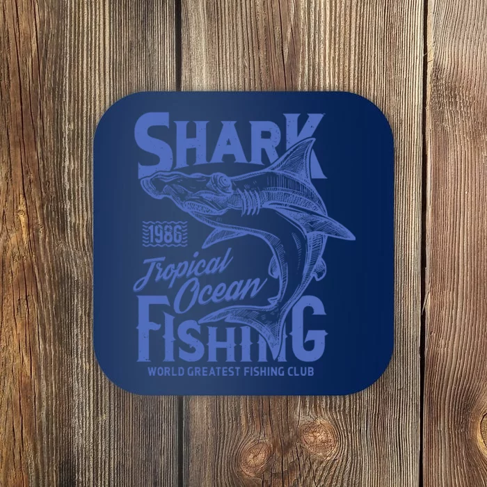 Shark Tropical Fishing World Greatest Fishing Club Coaster