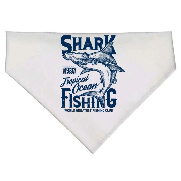 Shark Tropical Fishing World Greatest Fishing Club USA-Made Doggie Bandana