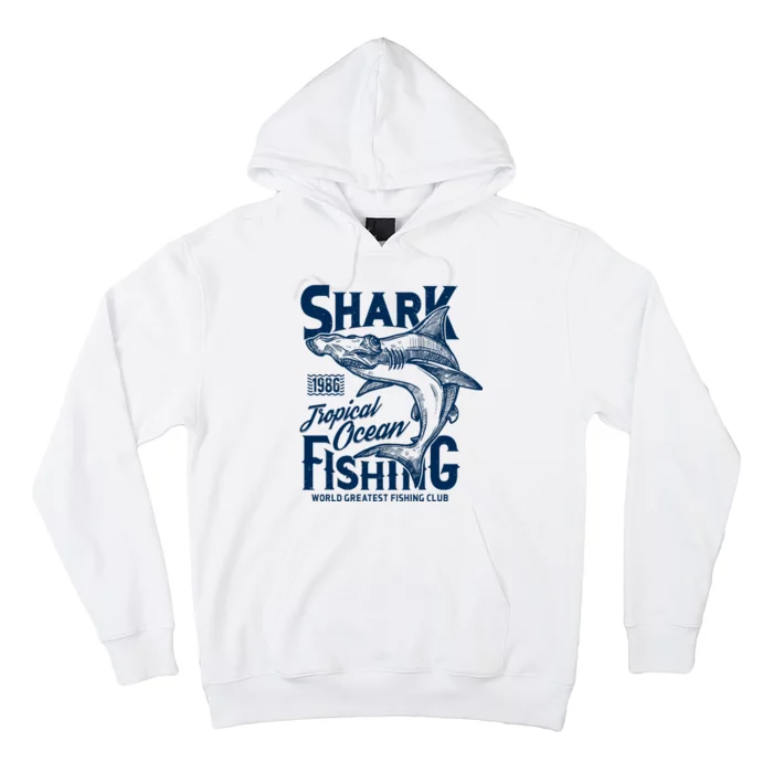 Shark Tropical Fishing World Greatest Fishing Club Hoodie