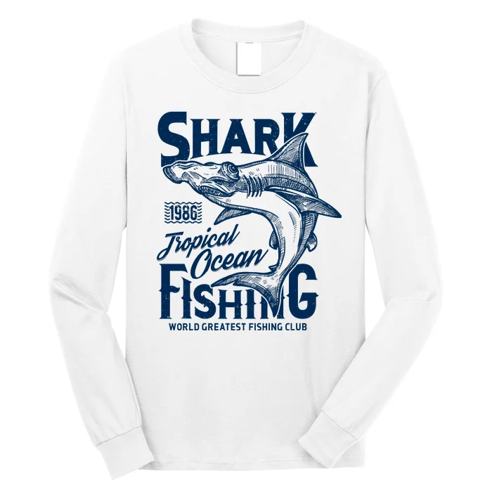 Shark Tropical Fishing World Greatest Fishing Club Long Sleeve Shirt