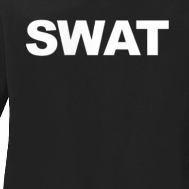 SWAT Team Front Back Print SWAT Team Ladies Missy Fit Long Sleeve Shirt