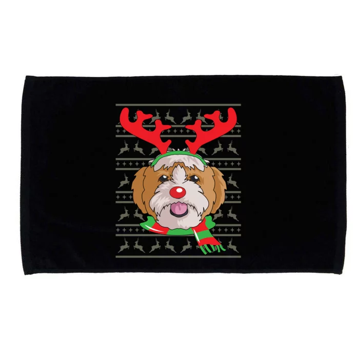 Shih Tzu Gift Reindeer Christmas Gift Top Microfiber Hand Towel