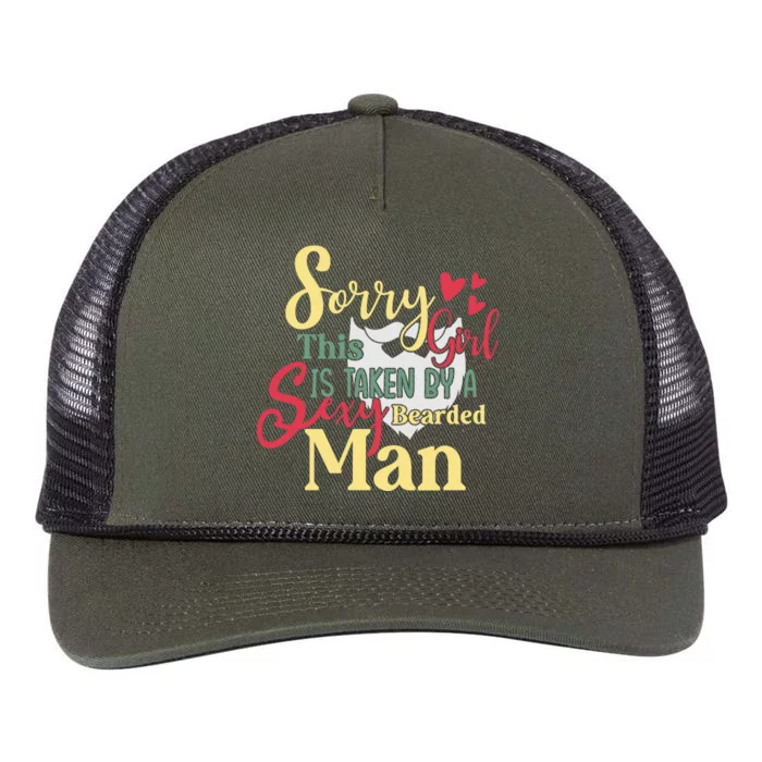 Sorry This Girl Is Taken Sexy Bearded Retro Rope Trucker Hat Cap