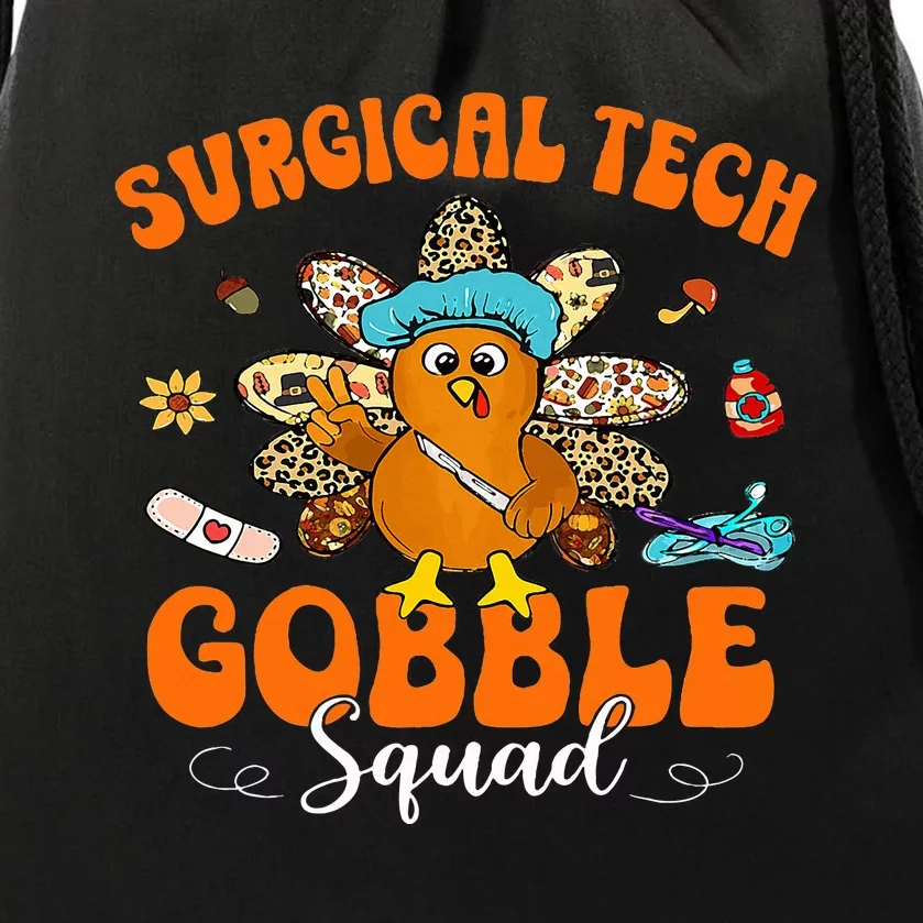 Surgical Tech Gobble Squad Happy Thanksgiving Drawstring Bag