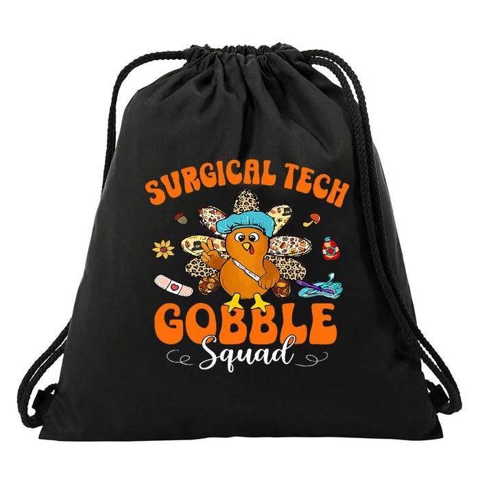 Surgical Tech Gobble Squad Happy Thanksgiving Drawstring Bag