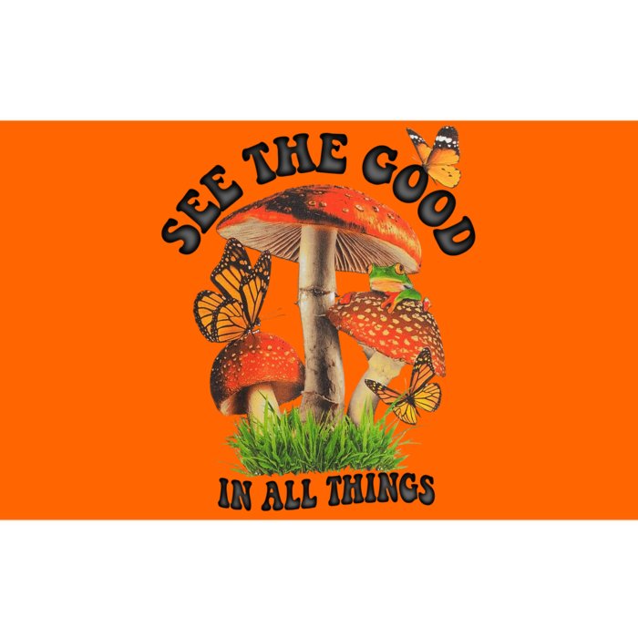 See The Good In All Things Mushroom Bumper Sticker