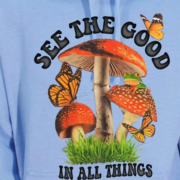 See The Good In All Things Mushroom Unisex Surf Hoodie