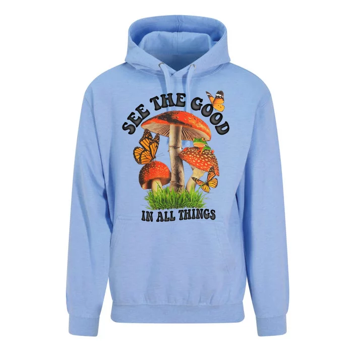 See The Good In All Things Mushroom Unisex Surf Hoodie