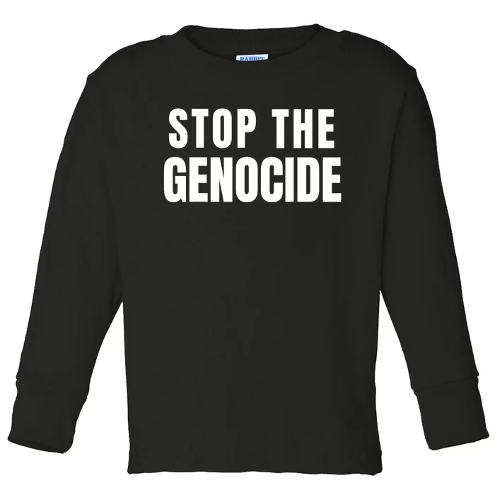 Stop The Genocide Toddler Long Sleeve Shirt