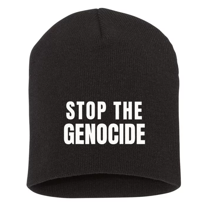 Stop The Genocide Short Acrylic Beanie