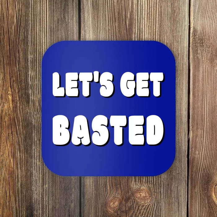 Silly Thanksgiving Gift Lets Get Basted Great Gift Coaster