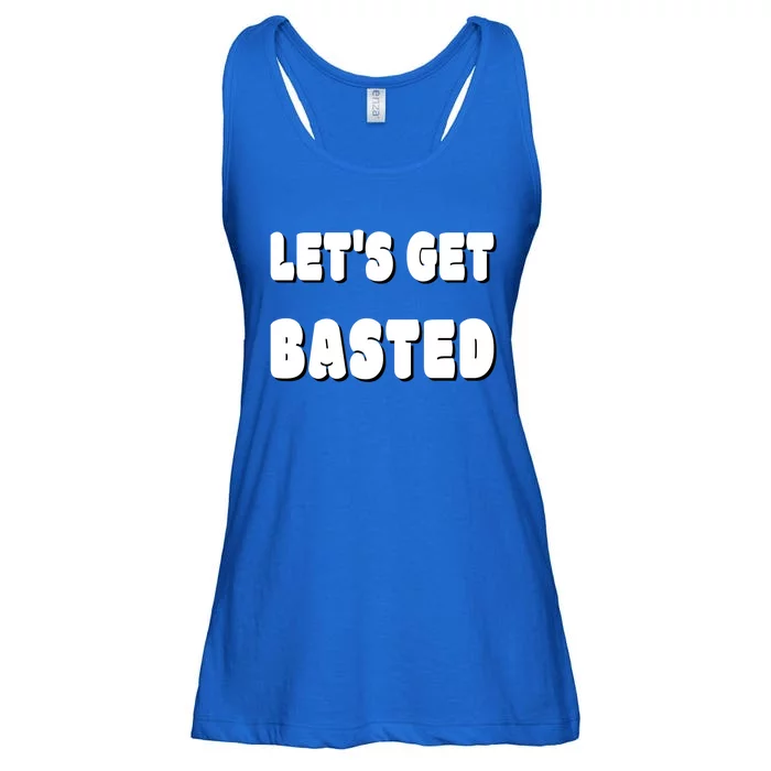 Silly Thanksgiving Gift Lets Get Basted Great Gift Ladies Essential Flowy Tank