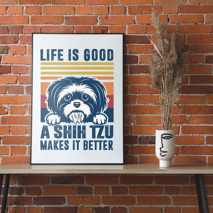 Shih Tzu Gifts For Shitzu Dog Mom Dad Shih Tzu Poster